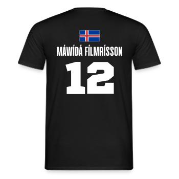 Island Sauf Trikot - Männer T-Shirt - Schwarz - Hinten - AI Model Male 178 light (178cm)