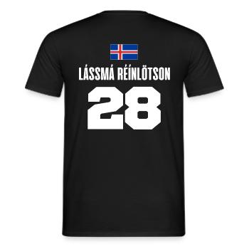 Island Sauf Trikot - Männer T-Shirt - Schwarz - Hinten - AI Model Male 178 light (178cm)
