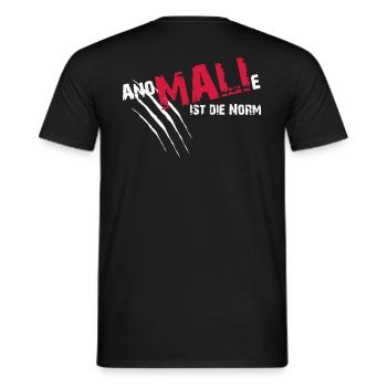 AnoMaliistdieNorm - Männer T-Shirt - Schwarz - Hinten - AI Model Male 178 light (178cm)