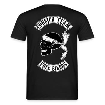 Corsica Skull Team - T-shirt homme - noir - Dos - AI Model Male 178 light (178cm)