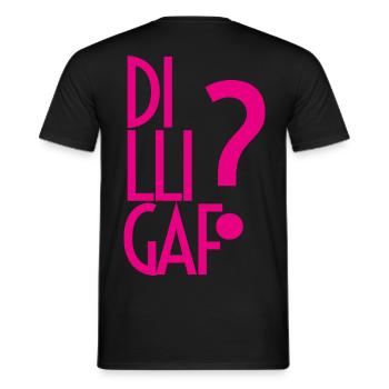 Dilligaf magenta Artboard 1 - Männer T-Shirt - Schwarz - Hinten - AI Model Male 178 light (178cm)