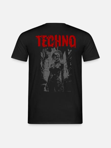 Techno - T-shirt męski - czarny