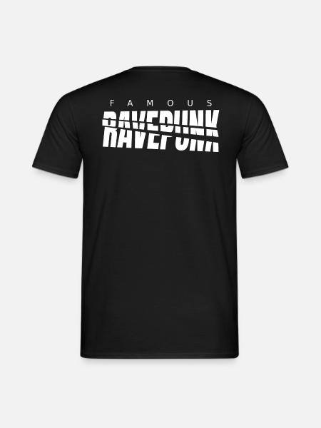FAMOUS RAVEPUNK Glitch Banner - Männer T-Shirt - Schwarz