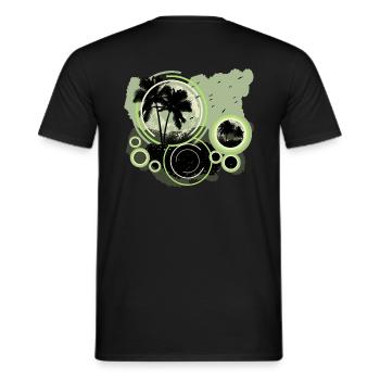 Sunset Sun Summer - Men's T-Shirt - black - Back - AI Model Male 178 light (178cm)