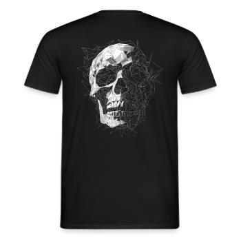 Skull motif skull gothic metal - Men's T-Shirt - black - Back - AI Model Male 178 light (178cm)