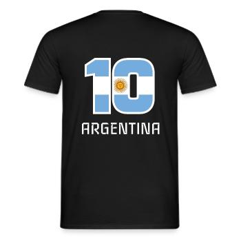 Argentinien 2018 Fußball Nationalmannschaft Fan 10 Geschenk - Männer T-Shirt - Schwarz - Hinten - AI Model Male 178 light (178cm)
