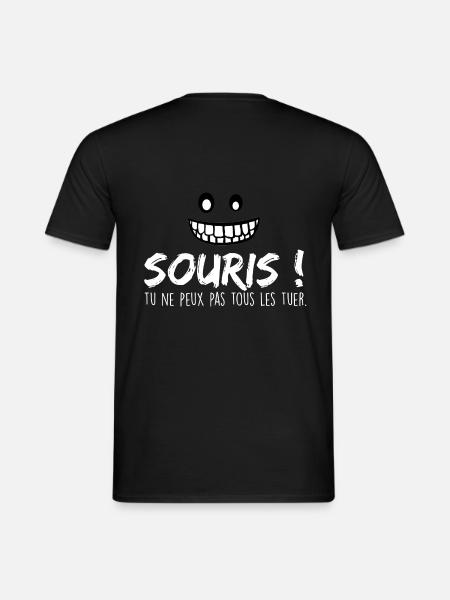 souris tu ne peux pas tous les tuer - T-shirt homme - noir