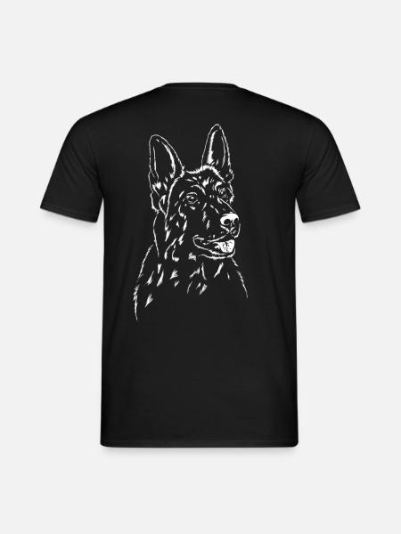 deutscher Schäferhund Portrait - Männer T-Shirt - Schwarz