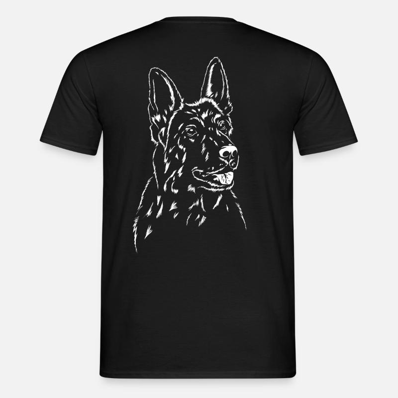 deutscher Schäferhund Portrait - Männer T-Shirt - Schwarz