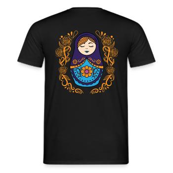 Matryoshka Matryoshka Russian doll Russia - Men's T-Shirt - black - Back - AI Model Male 178 light (178cm)