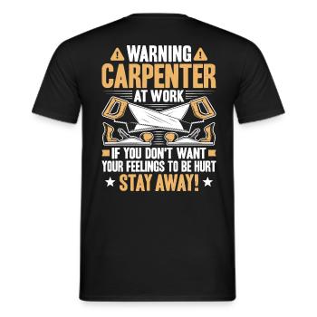 Carpenter Carpenter Carpentry Carpenter - Men's T-Shirt - black - Back - AI Model Male 178 light (178cm)