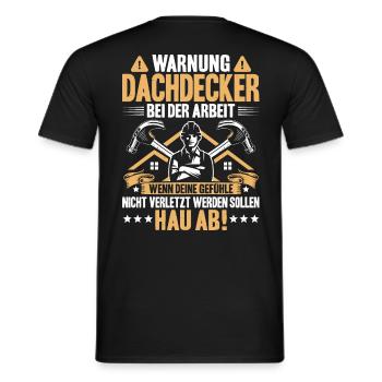 Dachdecker Dachdeckerei Dachklempner Dachspengler - Männer T-Shirt - Schwarz - Hinten - AI Model Male 178 light (178cm)