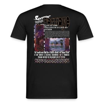 Fantasy futurism scenery - Men's T-Shirt - black - Back - AI Model Male 178 light (178cm)