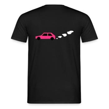 car - Men's T-Shirt - black - Back - AI Model Male 178 light (178cm)