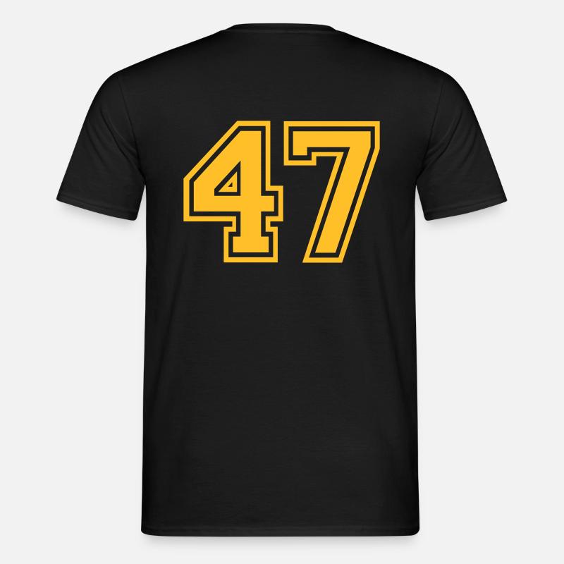 47 - Männer T-Shirt - Schwarz