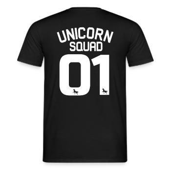 Unicorn Squad - Männer T-Shirt - Schwarz - Hinten - AI Model Male 178 light (178cm)