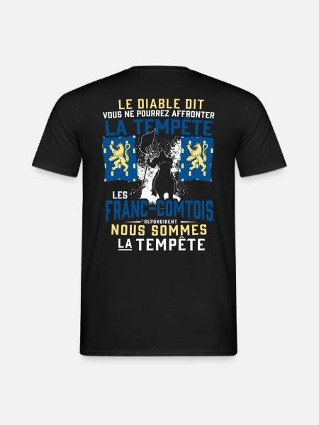 Tempête Franc-Comtois - T-shirt homme - noir