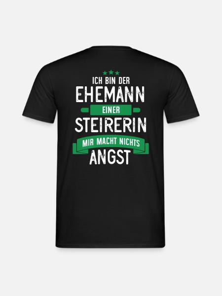 EHEMANN EINER STEIRERIN - STEIERMARK GESCHENK - Männer T-Shirt - Schwarz