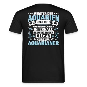 Aquaristik Aquarianer Aquarium Fische Zierfische - Männer T-Shirt - Schwarz - Hinten - AI Model Male 178 light (178cm)