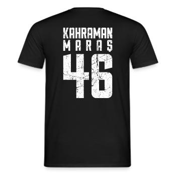 Maras 46 Türkei Turkiye Geschenk Urlaub TR Türk - Männer T-Shirt - Schwarz - Hinten - AI Model Male 178 light (178cm)