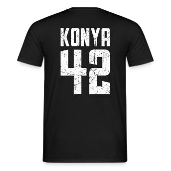 Konya 42 Türkei Turkiye Geschenk Urlaub TR Türk - Männer T-Shirt - Schwarz - Hinten - AI Model Male 178 light (178cm)