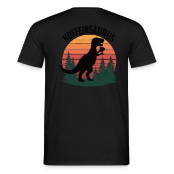 Koffein - Männer T-Shirt - Schwarz - Hinten - AI Model Male 178 light (178cm)