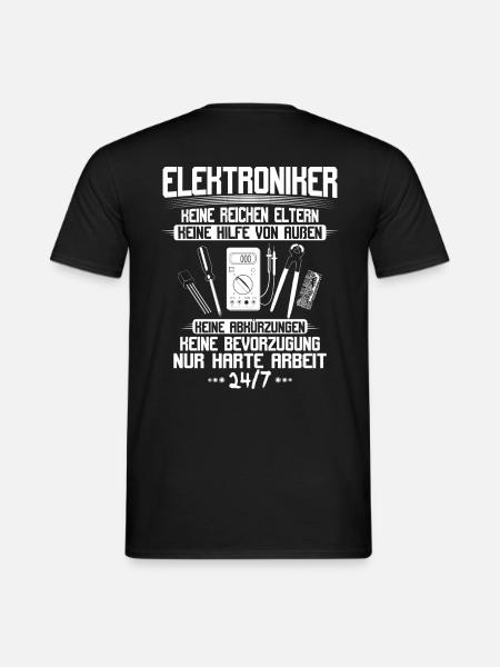 Elektroniker/Elektriker/Harte Arbeit/Geschenk - Männer T-Shirt - Schwarz