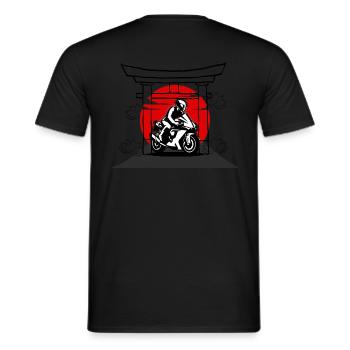 Sportif Soleil Levant - T-shirt homme - noir - Dos - AI Model Male 178 light (178cm)