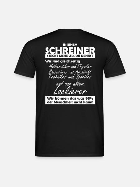 Schreiner - Männer T-Shirt - Schwarz