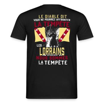 Tempête Lorrains - T-shirt homme - noir - Dos - AI Model Male 178 light (178cm)
