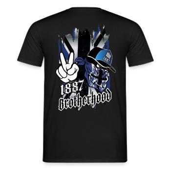 HOLD FAST ORIGINALS Brotherhood 1887 Good Guys - Männer T-Shirt - Schwarz - Hinten - AI Model Male 178 light (178cm)