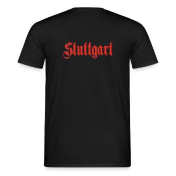 Stuttgart Stuggi 0711 Bad Cannstatt Swabia - Men's T-Shirt - black - Back - AI Model Male 178 light (178cm)