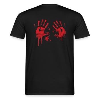 Motif Halloween effrayant de mains sanglantes - T-shirt homme - noir - Dos - AI Model Male 178 light (178cm)