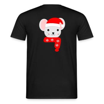 Souris de Noël à Noël - T-shirt homme - noir - Dos - AI Model Male 178 light (178cm)