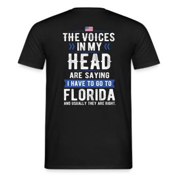 LES VOIX DANS MA TÊTE CADEAU FLORIDE USA - T-shirt homme - noir - Dos - AI Model Male 178 light (178cm)