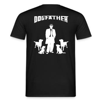 Dogfather - Männer T-Shirt - Schwarz - Hinten - AI Model Male 178 light (178cm)