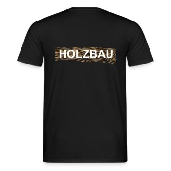 Holzbau - Männer T-Shirt - Schwarz - Hinten - AI Model Male 178 light (178cm)