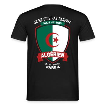 Algerien Parfait - T-shirt homme - noir - Dos - AI Model Male 178 light (178cm)