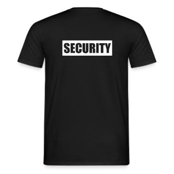 Security security service security service bouncer - Men's T-Shirt - black - Back - AI Model Male 178 light (178cm)