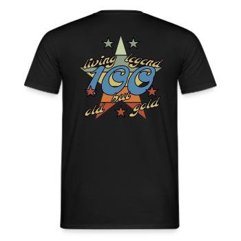 100 Jahre Geburtstag unglaublich vintage stern - Männer T-Shirt - Schwarz - Hinten - AI Model Male 178 light (178cm)