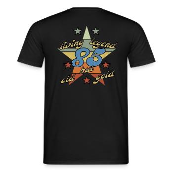 85. Geburtstag, 85 jahre geschafft - Männer T-Shirt - Schwarz - Hinten - AI Model Male 178 light (178cm)