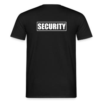 Videur de service de sécurité service de sécurité - T-shirt homme - noir - Dos - AI Model Male 178 light (178cm)