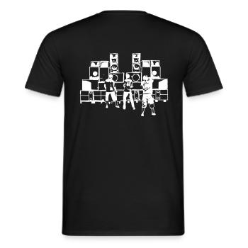 soundsystem - Männer T-Shirt - Schwarz - Hinten - AI Model Male 178 light (178cm)