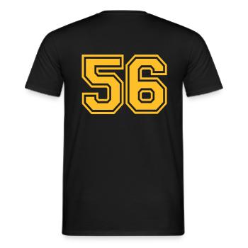 56 - Männer T-Shirt - Schwarz - Hinten - AI Model Male 178 light (178cm)