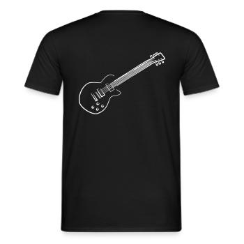 E-Gitarre - Männer T-Shirt - Schwarz - Hinten - AI Model Male 178 light (178cm)