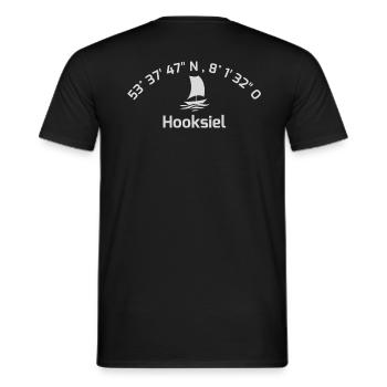 Hooksiel - T-shirt homme - noir - Dos - AI Model Male 178 light (178cm)