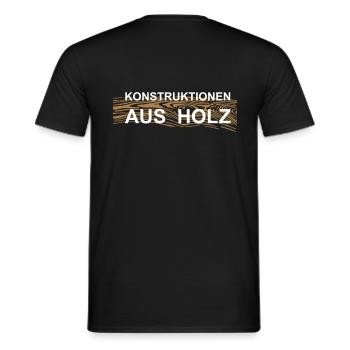 Konstruktionen aus Holz - Männer T-Shirt - Schwarz - Hinten - AI Model Male 178 light (178cm)