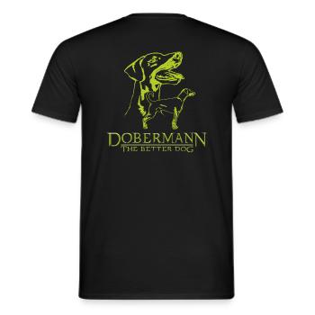 Dobermann TheBetterDog - Männer T-Shirt - Schwarz - Hinten - AI Model Male 178 light (178cm)
