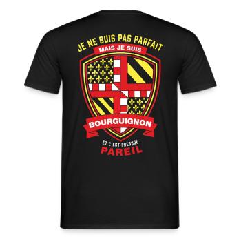 Bourguignon Parfait - T-shirt homme - noir - Dos - AI Model Male 178 light (178cm)