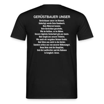 Gerüstbauer Gerüstbau Gerüster Unser Geschenk - Männer T-Shirt - Schwarz - Hinten - AI Model Male 178 light (178cm)